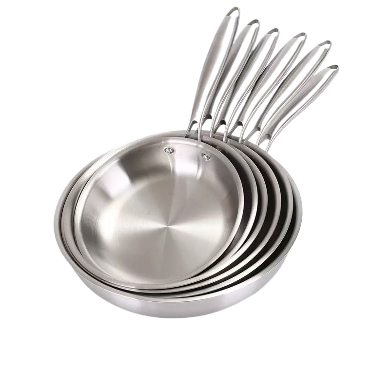 304 stainless steel flat-bottomed pan