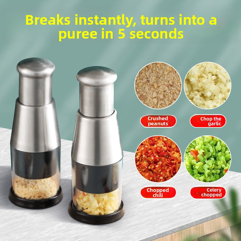 304 Stainless Steel Manual Garlic Press Chopper for Kitchen