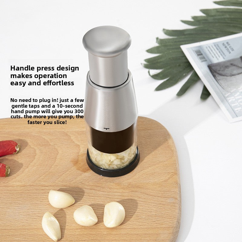 304 Stainless Steel Manual Garlic Press Chopper for Kitchen