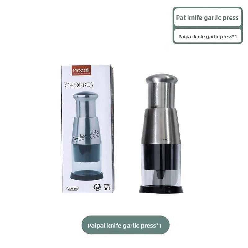 304 Stainless Steel Manual Garlic Press Chopper for Kitchen