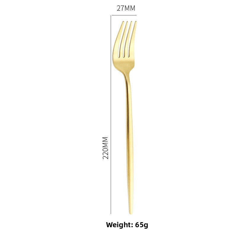 304 Stainless Steel Matte Gold Cutlery Set