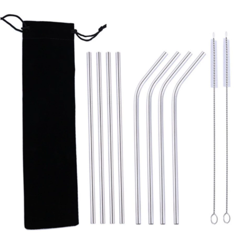 304 Stainless Steel Reusable Drinking Straw Set