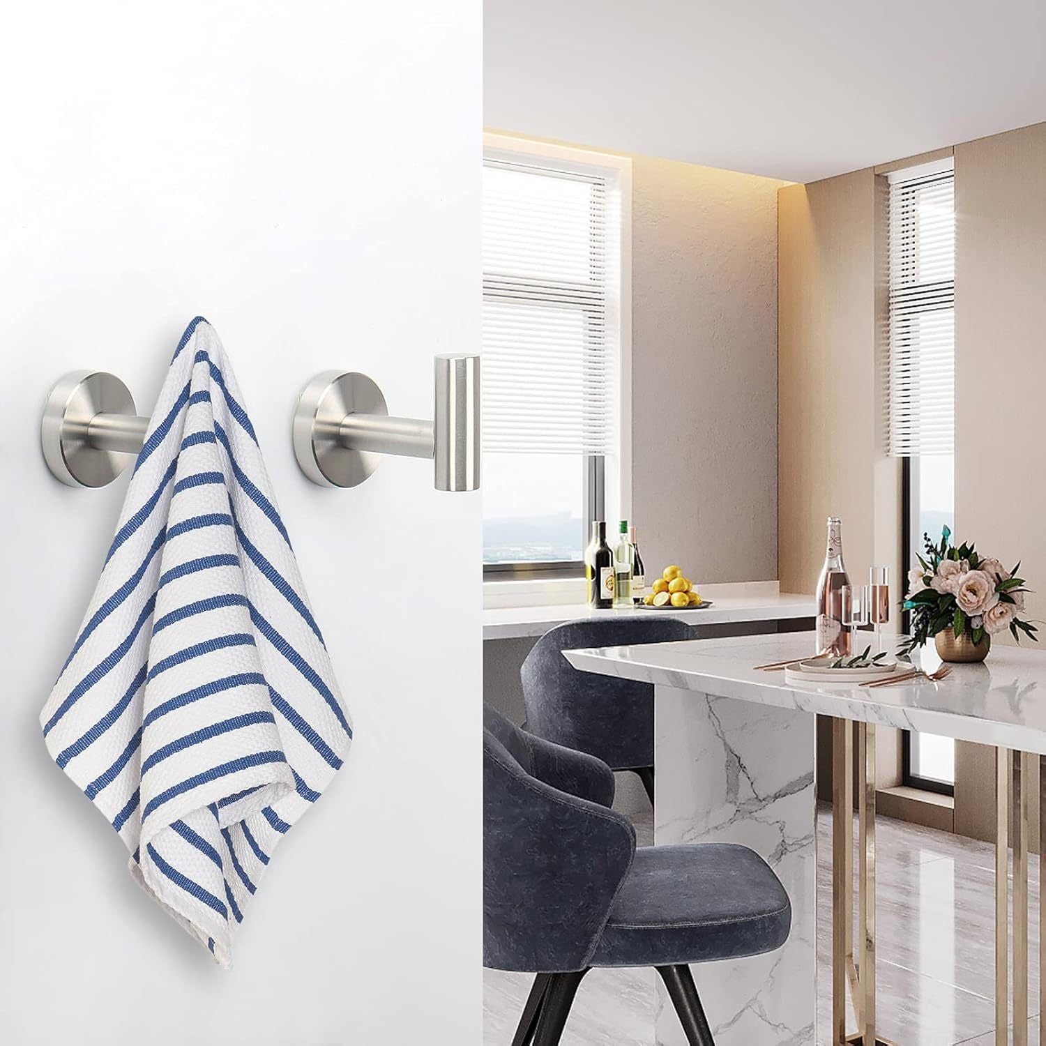304 Stainless Steel Wall Hook Rust-Proof Multipurpose