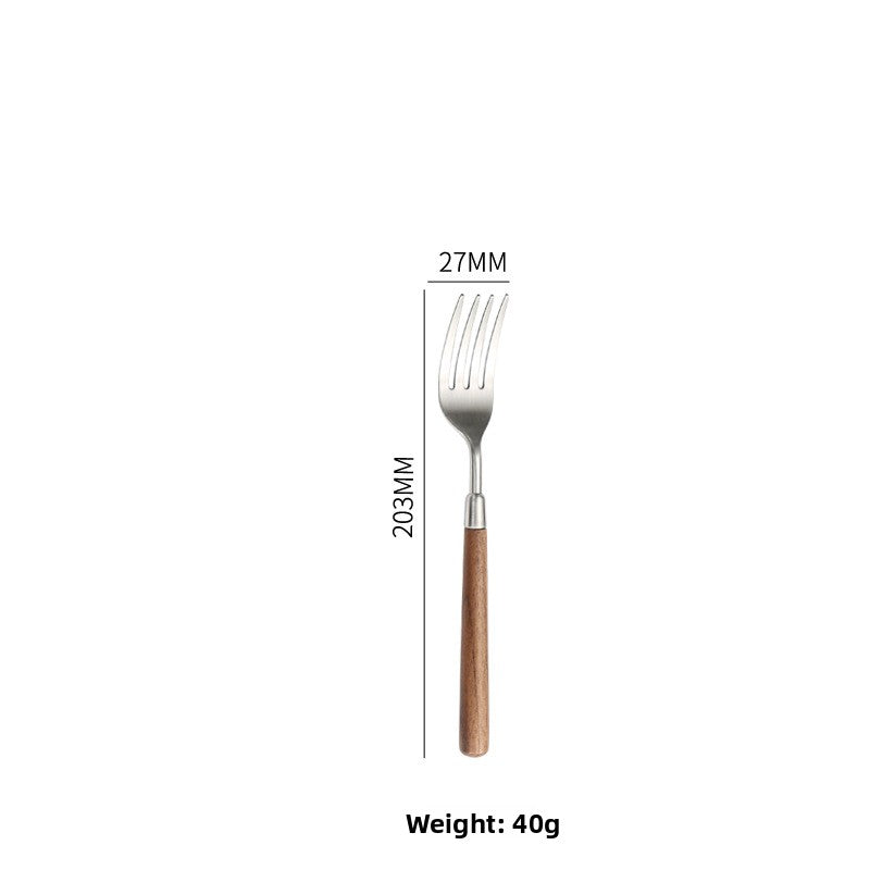 304 Stainless Steel Walnut Handle Cooking Spoon