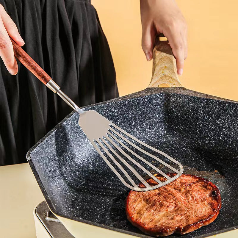 304 Stainless Steel Walnut Handle Cooking Spoon