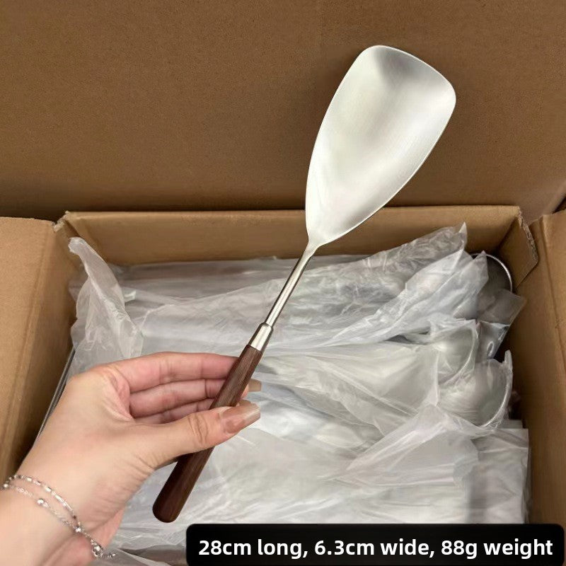 304 Stainless Steel Walnut Handle Cooking Spoon