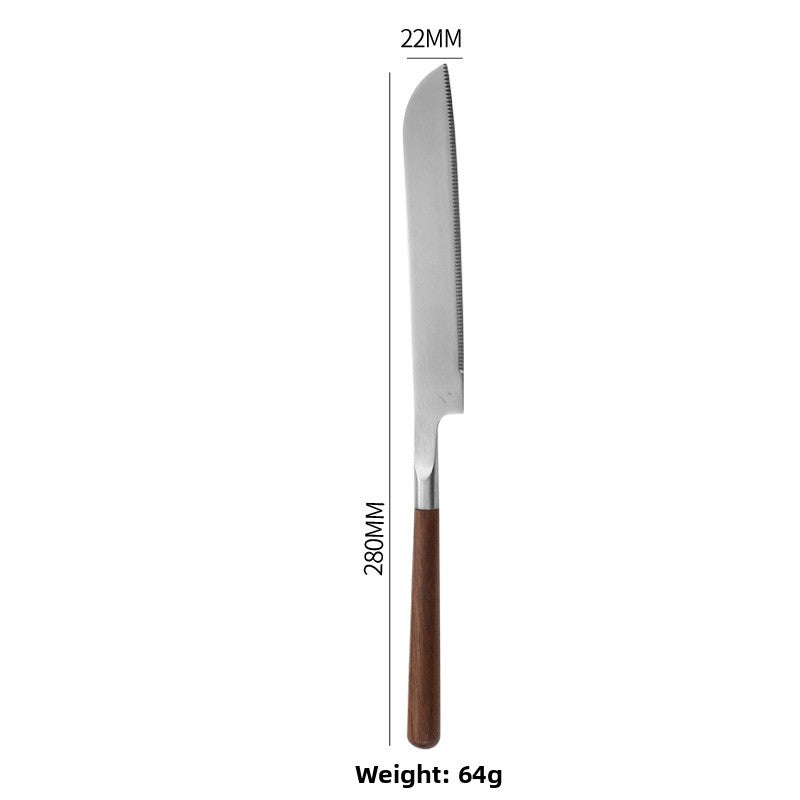 304 Stainless Steel Walnut Handle Cooking Spoon