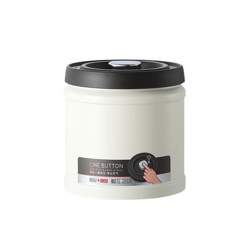 304 Storage Canister for Coffee Beans and Tea Leaves, Moisture-Proof Sealed Canister