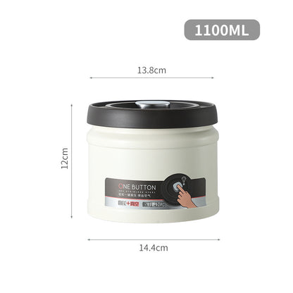 304 Storage Canister for Coffee Beans and Tea Leaves, Moisture-Proof Sealed Canister