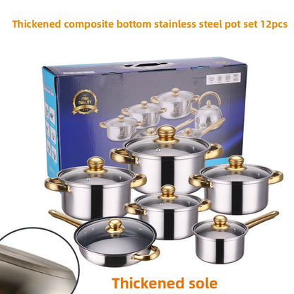 Premium Stainless Steel Cookware Kitchen Pots and Pans Set