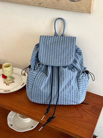 Korean Streetwear Nylon Backpack Lightweight Travel Bag