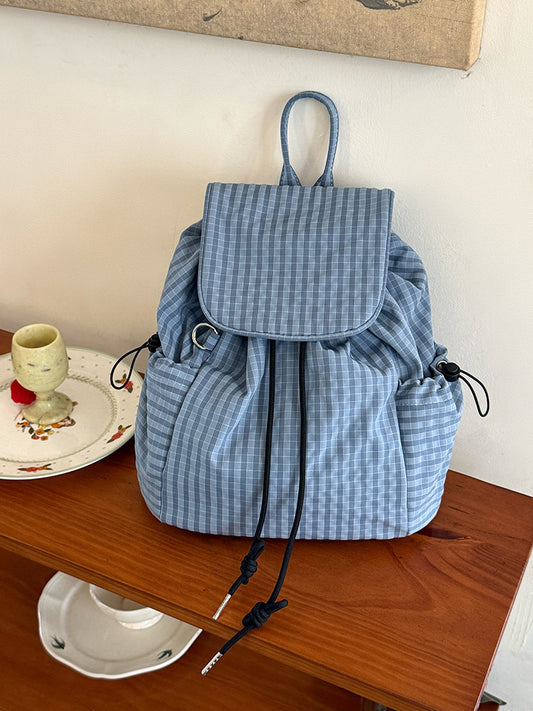 Korean Streetwear Nylon Backpack Lightweight Travel Bag