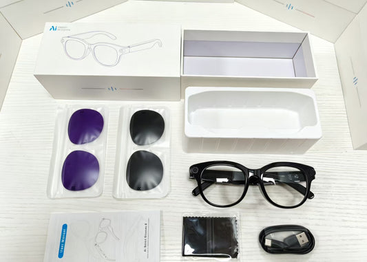 M89 Bluetooth Smart Glasses with HD Camera and AI Features