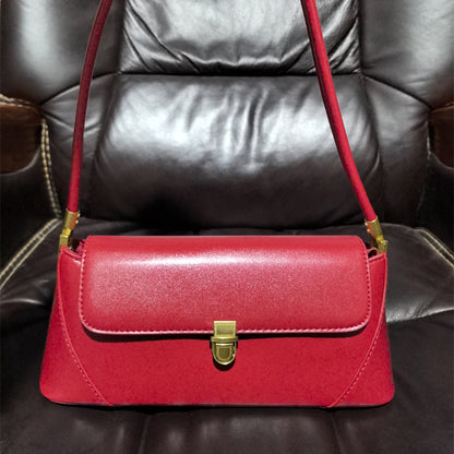 Vintage PU Baguette Shoulder Bag for Chic Underarm Style US