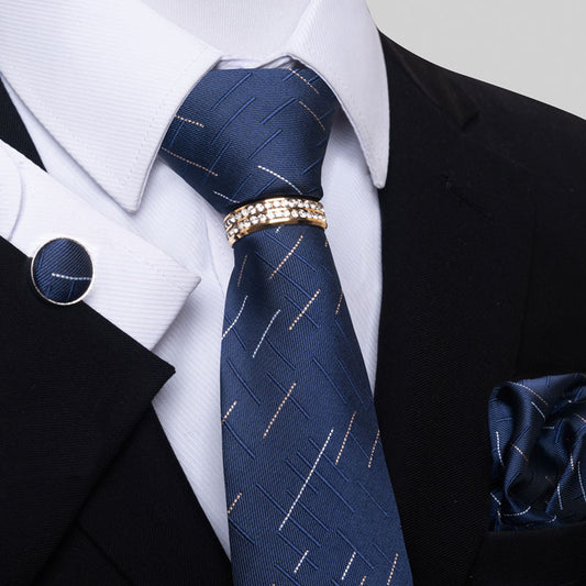 Multi Colored Striped Floral Mens Tie for Formal Party Wear