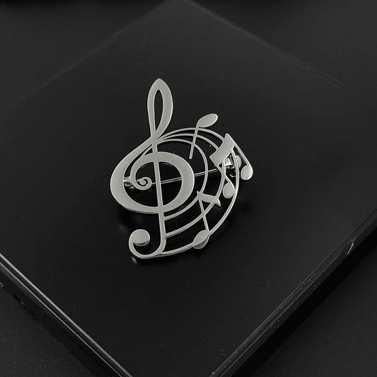 Buy Stainless Steel Note Brooch – Stylish Pin for Suit Shirts