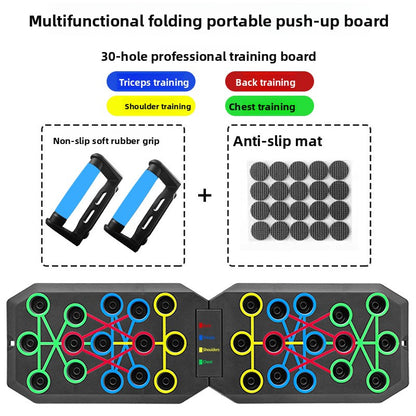 30-hole push-up board outdoor home indoor fitness equipment plastic unisex portable foldable