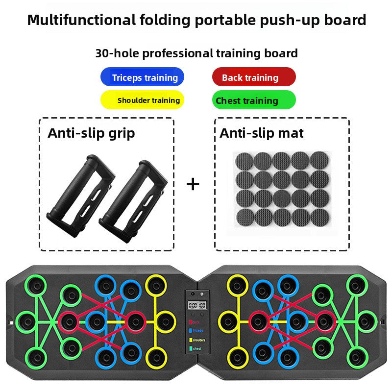 30-hole push-up board outdoor home indoor fitness equipment plastic unisex portable foldable