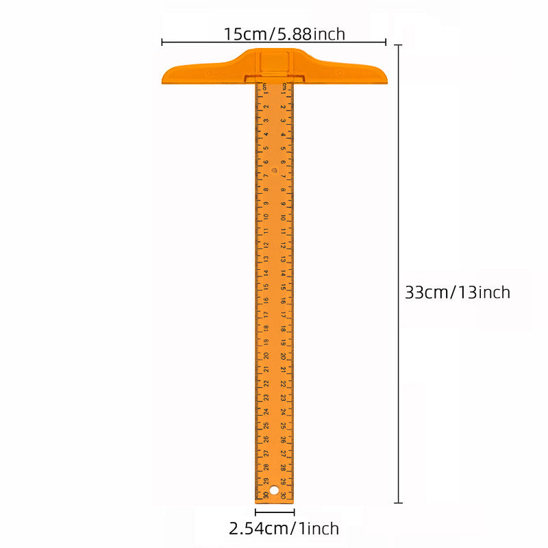 30cm double-scale T-shaped right-angle ruler