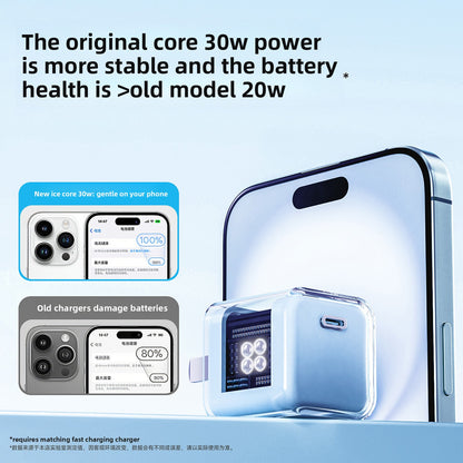30W GaN Fast Charger with Braided Cable