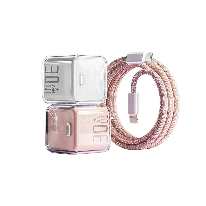 30W GaN Fast Charger with Braided Cable