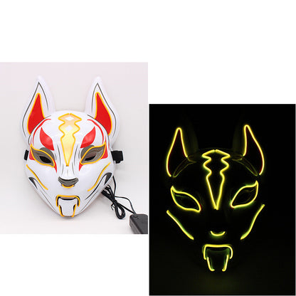 Glowing Cat Face Mask for Women Demon Slayer Cosplay & Party