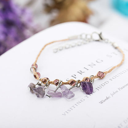 Buy Hand-Woven Raffia Pebble Bracelet & Anklet for Women