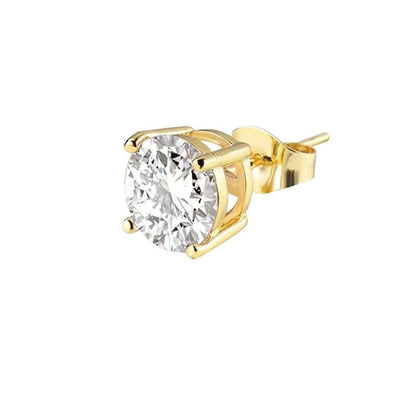 316 Stainless Steel Four-Claw Zircon Earrings