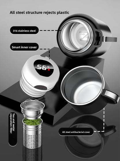 316 Stainless Steel Insulated Water Bottle with Temperature Display