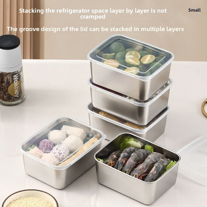 316 Stainless Steel Sealed Food Storage Box with Lid