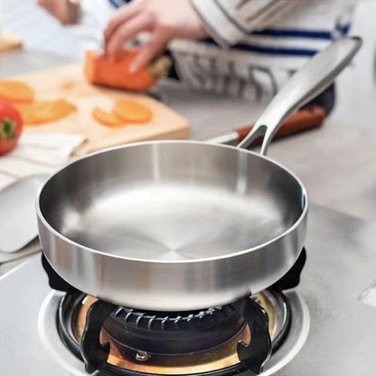 316 Stainless Steel Small Frying Pan Uncoated Universal Cooking Pan
