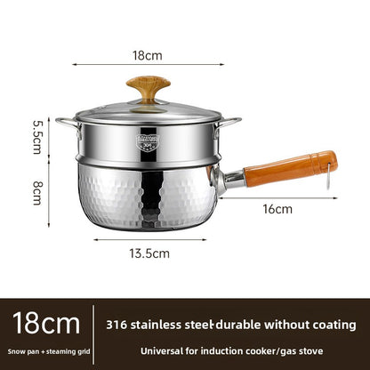 316 Stainless Steel Thick Milk Pan