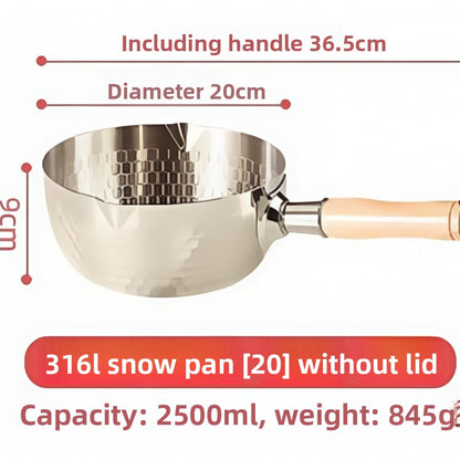 316L Stainless Steel Cooking Pot with Lid