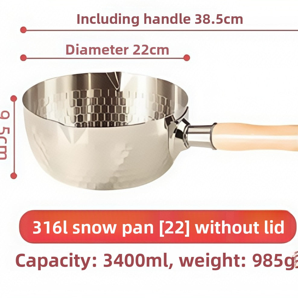 316L Stainless Steel Cooking Pot with Lid