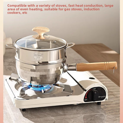 316L Stainless Steel Cooking Pot with Lid