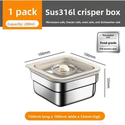 316L Stainless Steel Fresh-Keeping Box Electric Vacuum