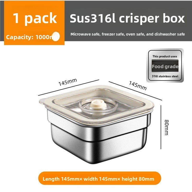316L Stainless Steel Fresh-Keeping Box Electric Vacuum