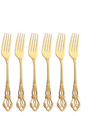 Gold Plated Stainless Steel Spoon Western Dinnerware Set