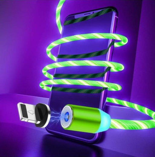 Buy Magnetic Streamer Flowing Light Data Cable for iPhone Type-C