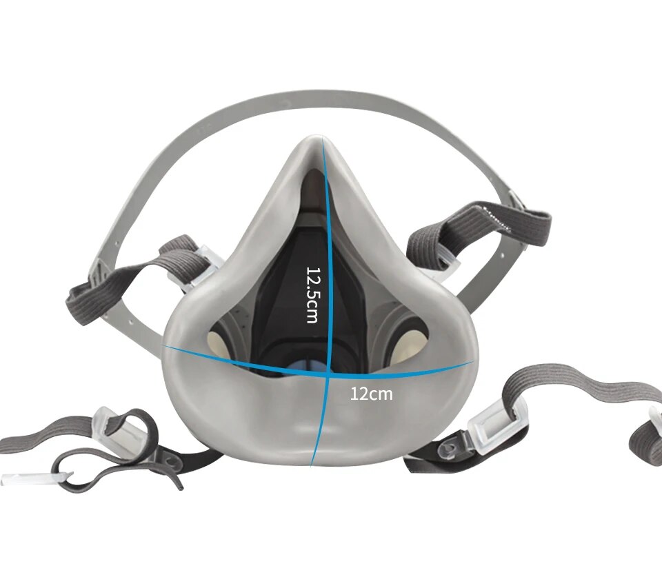 Reusable Half Face Respirator Gas Mask with Safety Goggles