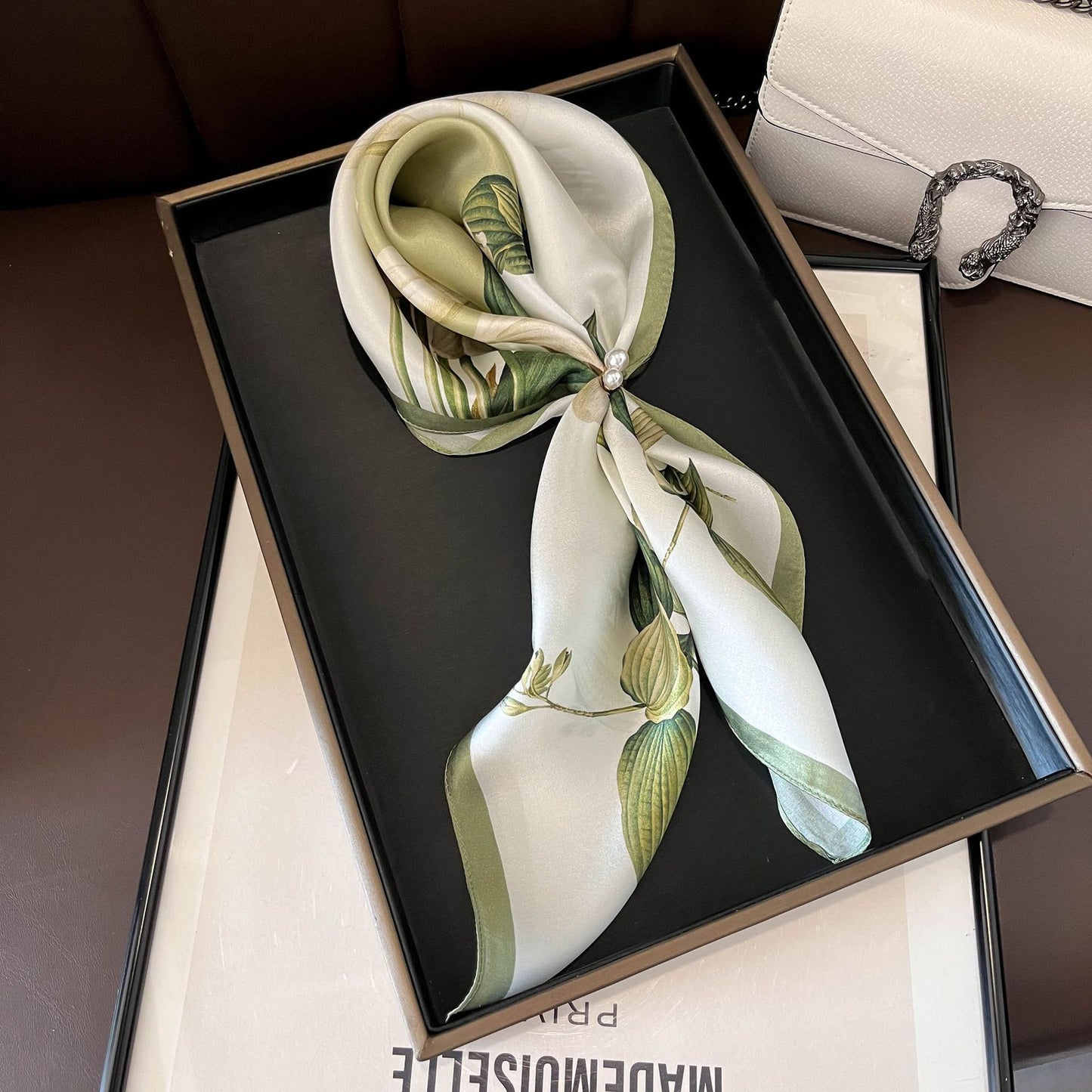 Buy Beige Silk Square Scarf for Women Versatile & Easy to Style