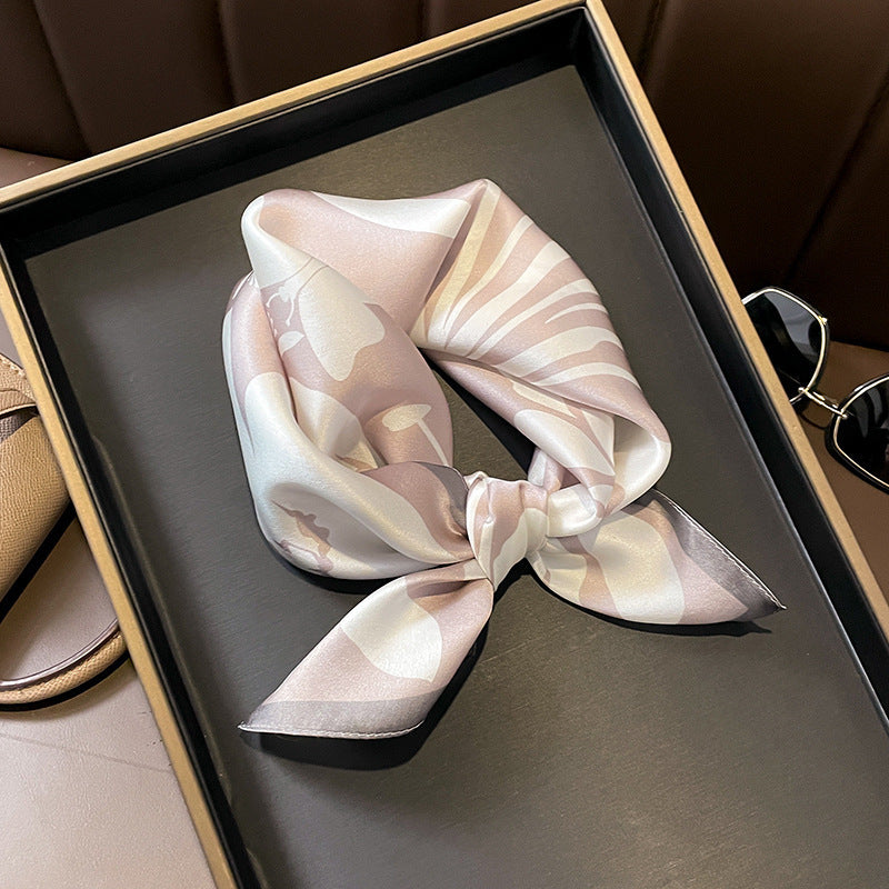 Buy Beige Silk Square Scarf for Women Versatile & Easy to Style