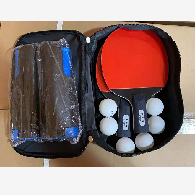 Table Tennis Racket Set with Net Stand for Family Fun Play