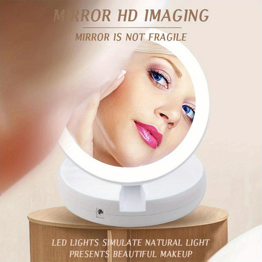 LED Illuminated Makeup Mirror – Perfect for Dorms & Bedrooms