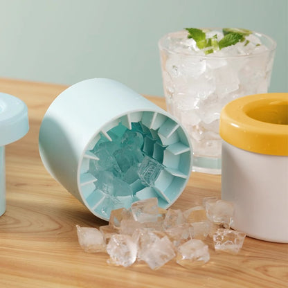 Cylinder Silicone Ice Cube Tray Mould