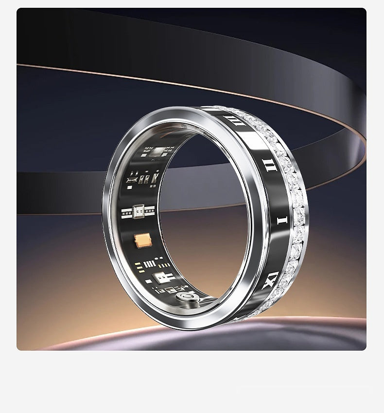 Multi‑Functional Smart Ring – Diamond Inlaid Home Wearable