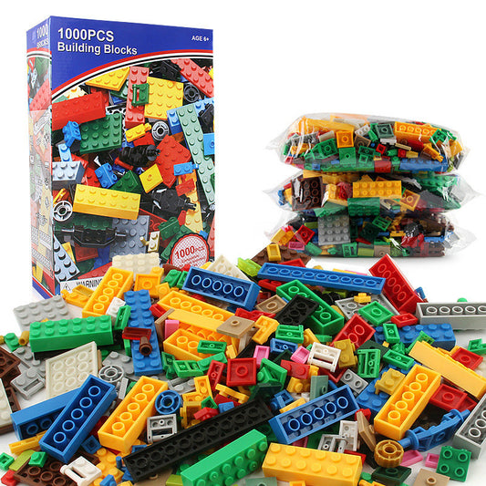 1000 PCS Bulk Building Blocks – Colorful Granular Mini Bricks for Kids Creative Construction & Fun