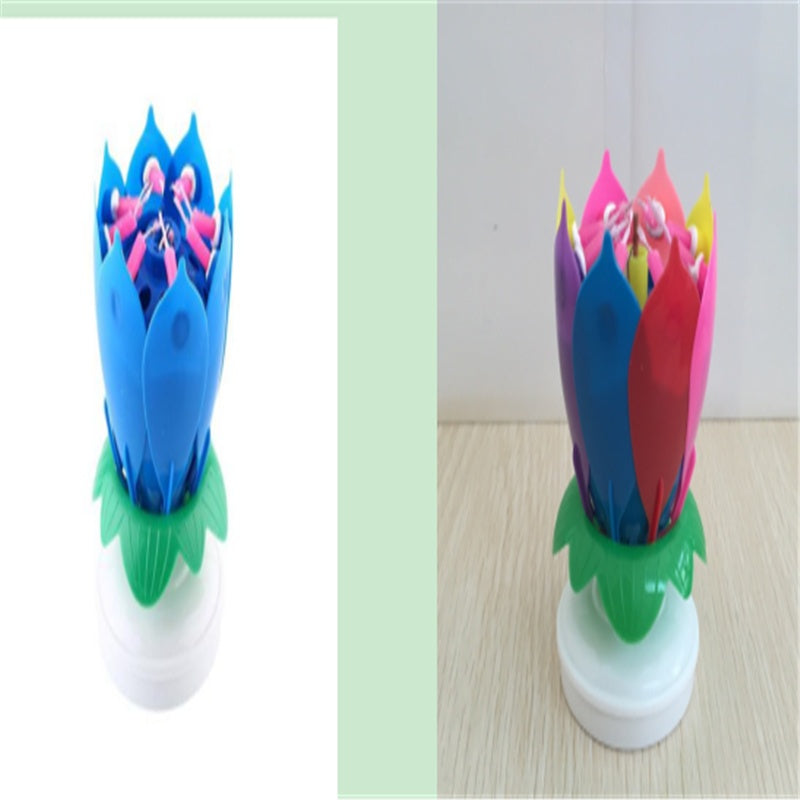 Buy First Musical Lotus Candle Colorful Birthday Cake Decor