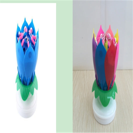 Buy First Musical Lotus Candle Colorful Birthday Cake Decor