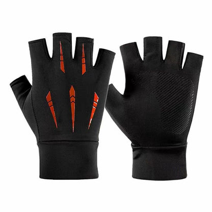 Buy Summer Ice Silk Half-Finger Gloves With Non-Slip Grip Online